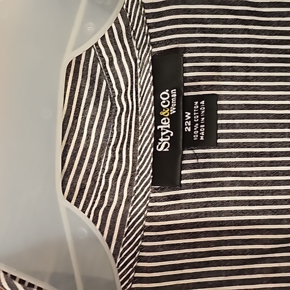 Style&Co Striped Blouse - Picture 4 of 6
